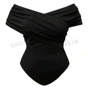 New Plus Size Elegant Bodycon Off-Shoulder Bodysuit